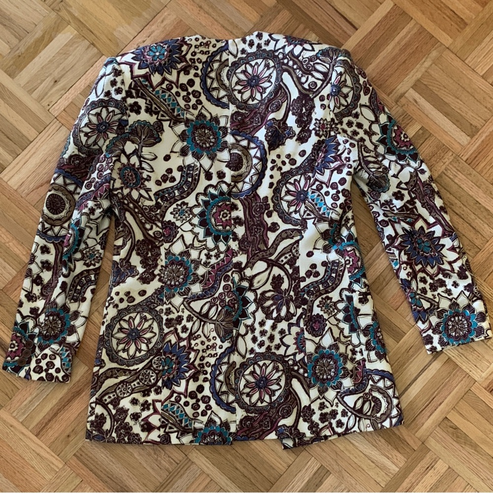 Diane Gilman Silk Floral Blazer Women’s Size 4 - & Anne Klein Olive Skirt - Picture 9 of 14